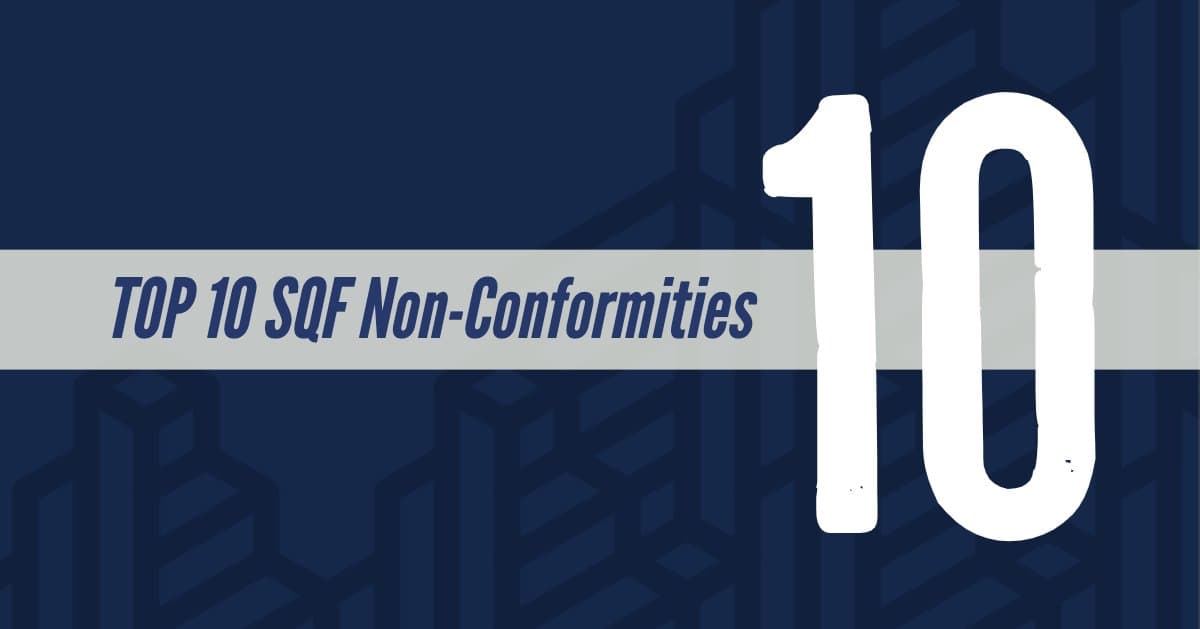 Top 10 SQF Version 8 Non-Conformances for 2019