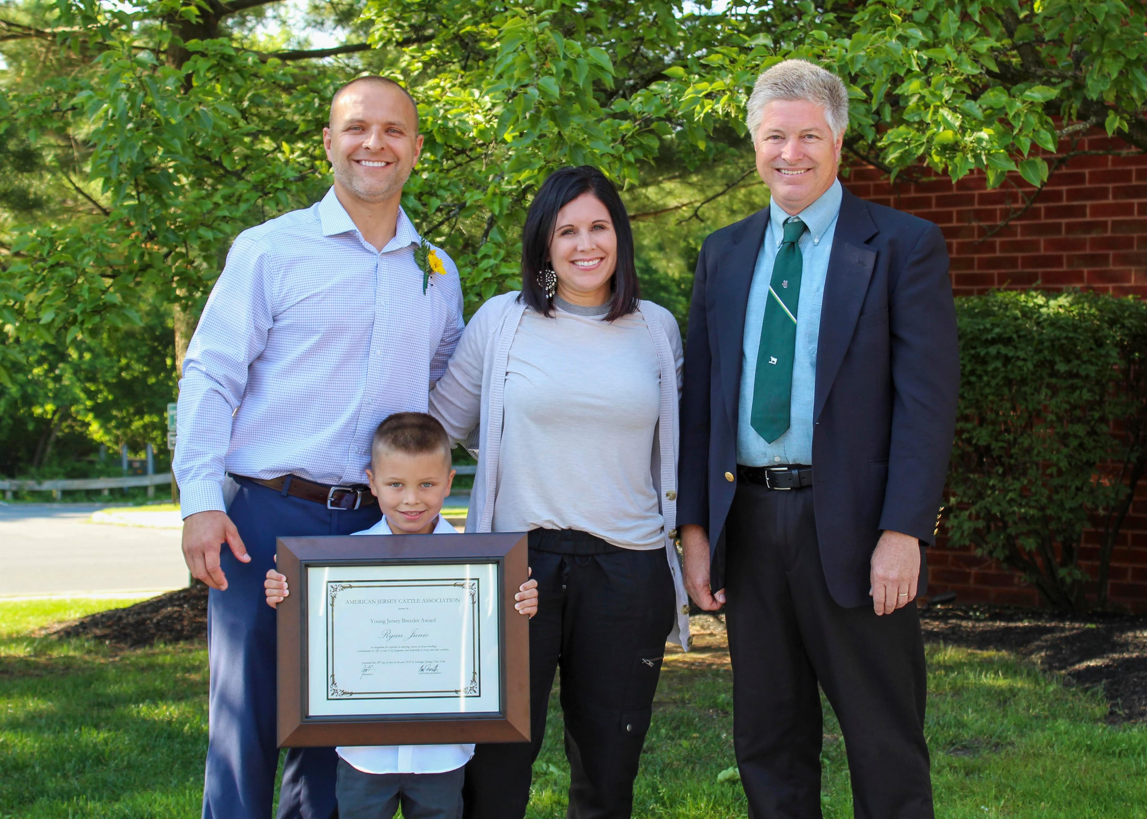 Ryan Junio Receives 2019 Young Jersey Breeder Award