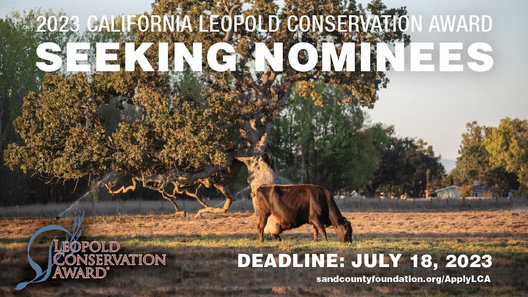 California Leopold Conservation Award Seeks Nominees