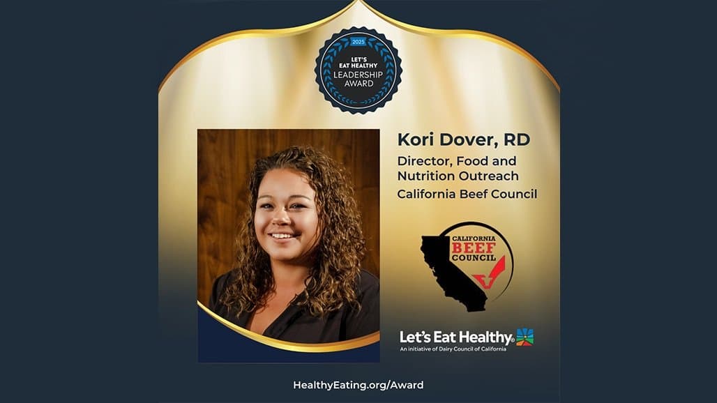 CA Beef Council’s Registered Dietitian Recognized for Leadership in Nutrition Ed